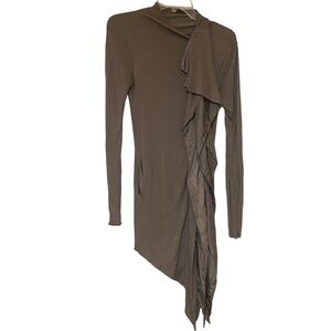 Nicholas K Assymetrical Silk Blend Dress Long Sleeve Sz Medium